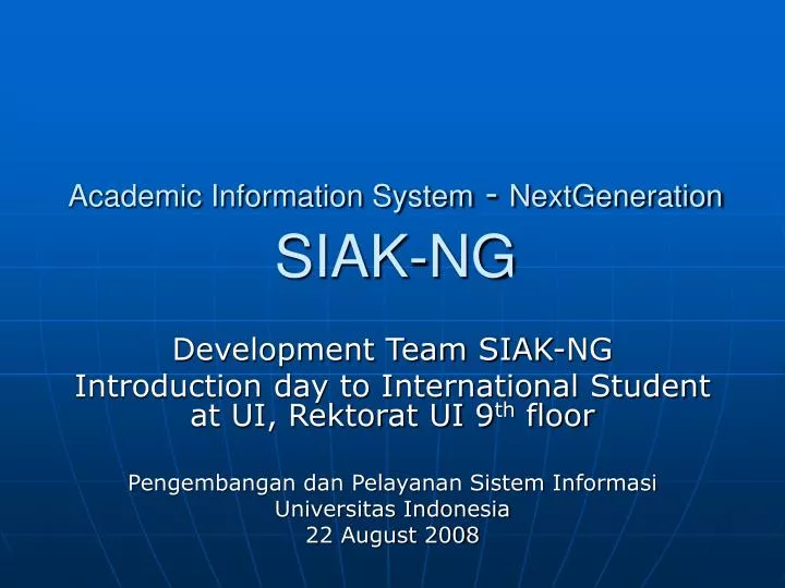 academic information system nextgeneration siak ng