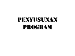 penyusunan program