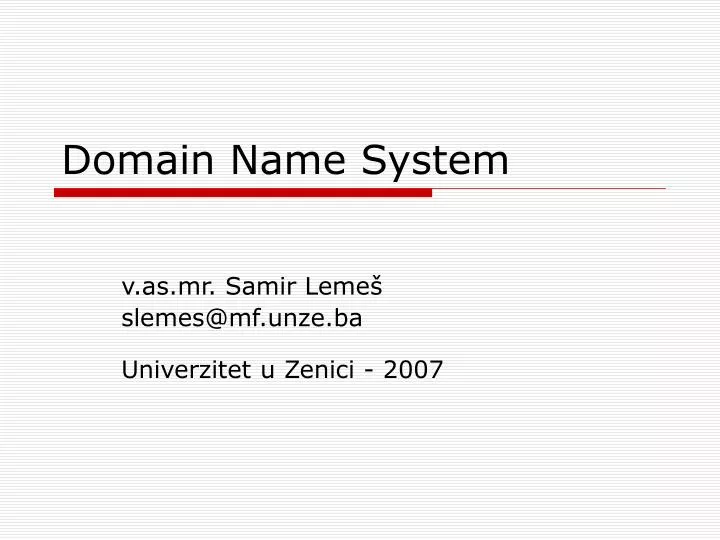 domain name system