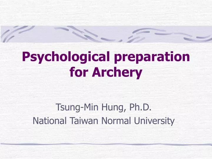 psychological preparation for archery