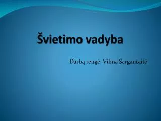 vietimo vadyba