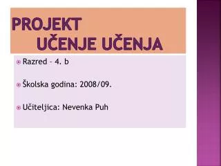 projekt u enje u enja