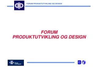 forum produktutvikling og design