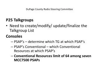 DuPage County Radio Steering Committee