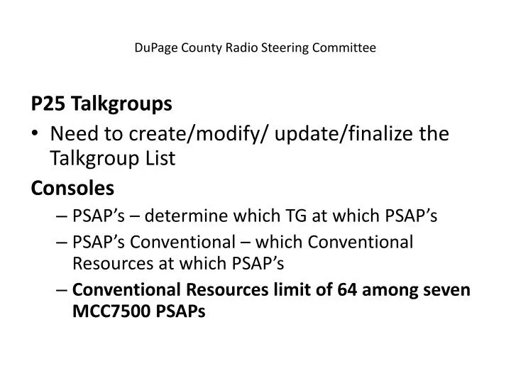 dupage county radio steering committee