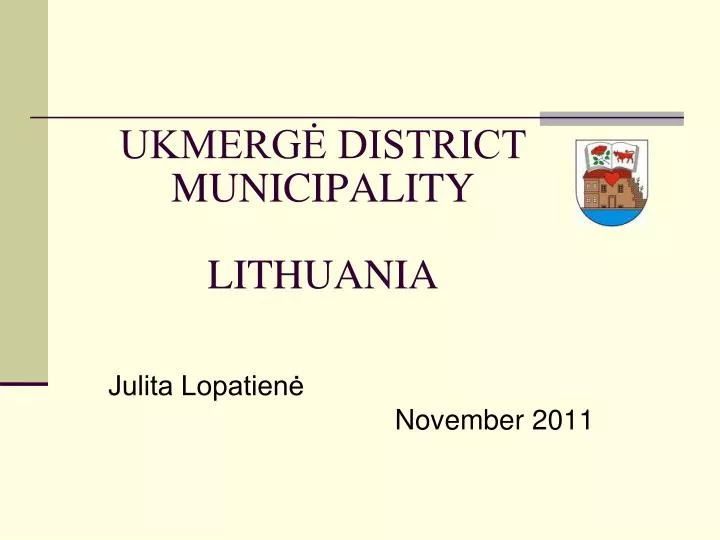 ukmerg district municipality lithuania