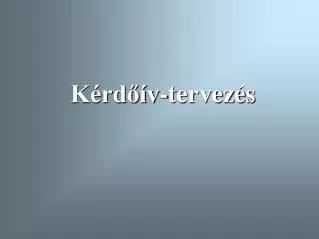 k rd v tervez s