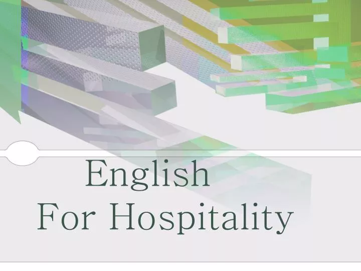 english for hospitality