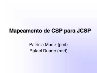 mapeamento de csp para jcsp