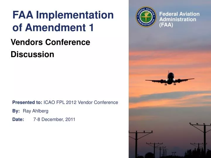 faa implementation of amendment 1