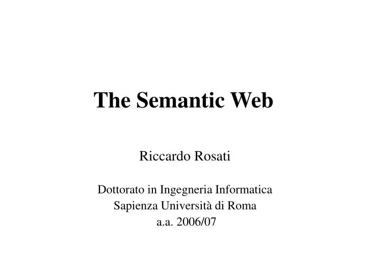 the semantic web