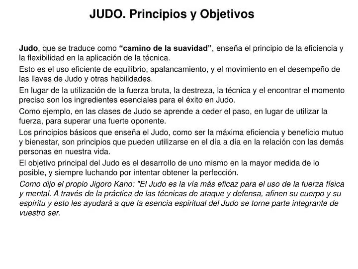 judo principios y objetivos
