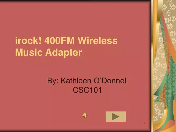 irock 400fm wireless music adapter