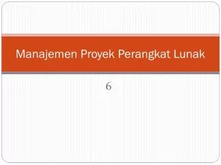 manajemen proyek perangkat lunak