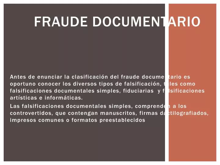 fraude documentario