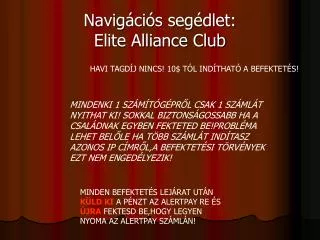 navig ci s seg dlet elite alliance club