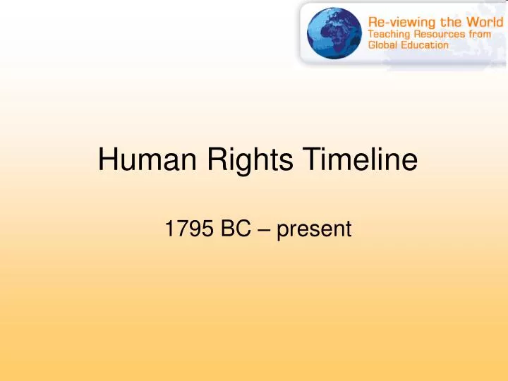 human rights timeline 1795 bc present