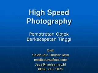 high speed photography