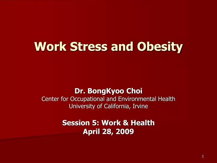 work stress and obesity