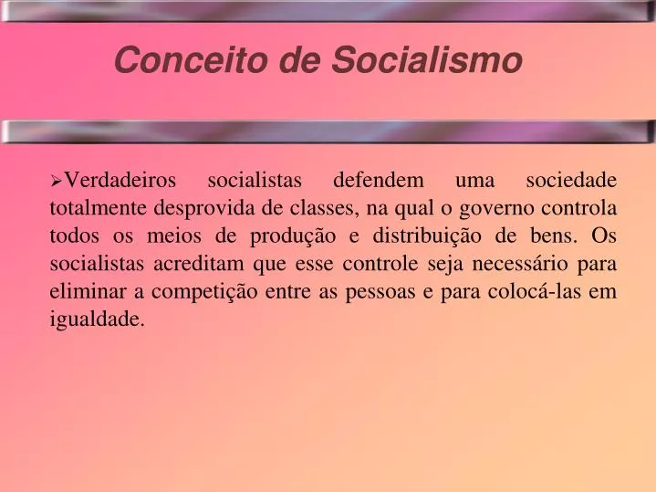 conceito de socialismo
