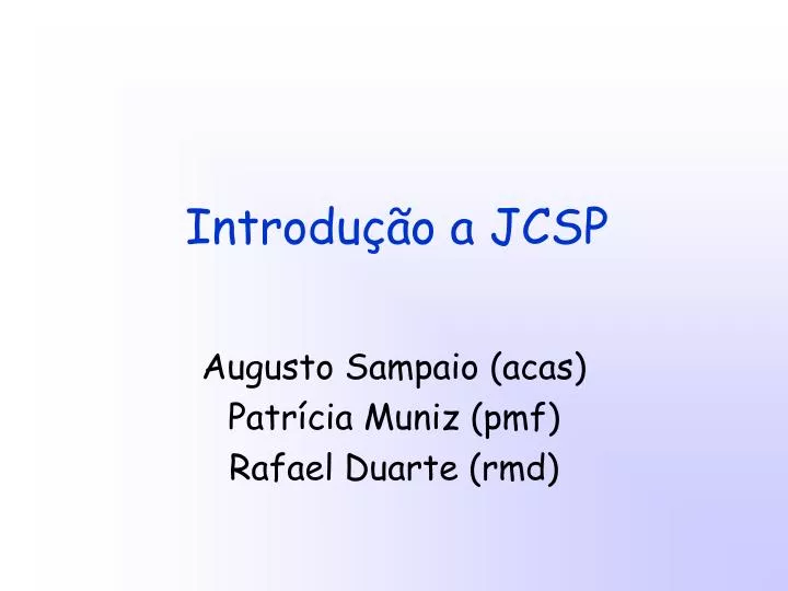 introdu o a jcsp