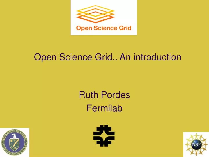 open science grid an introduction