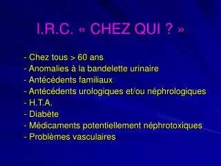 i r c chez qui