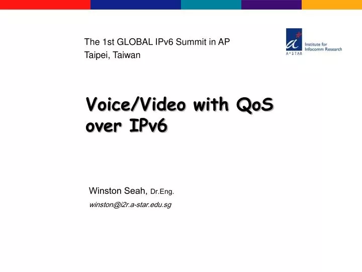 the 1st global ipv6 summit in ap taipei taiwan