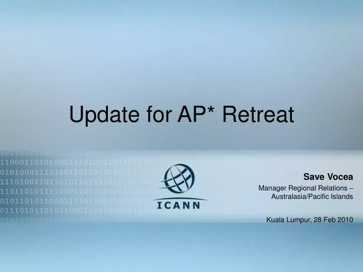 update for ap retreat