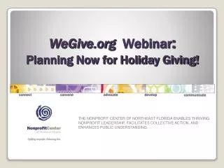 WeGive Webinar : Planning Now for Holiday Giving!