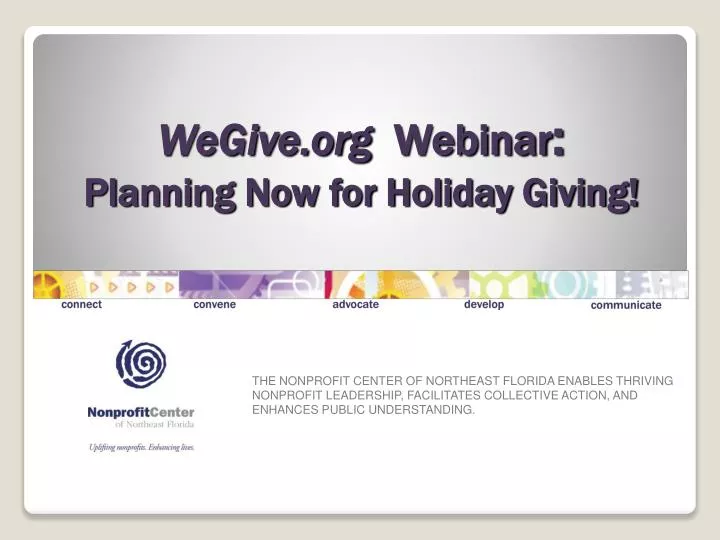 wegive org webinar planning now for holiday giving