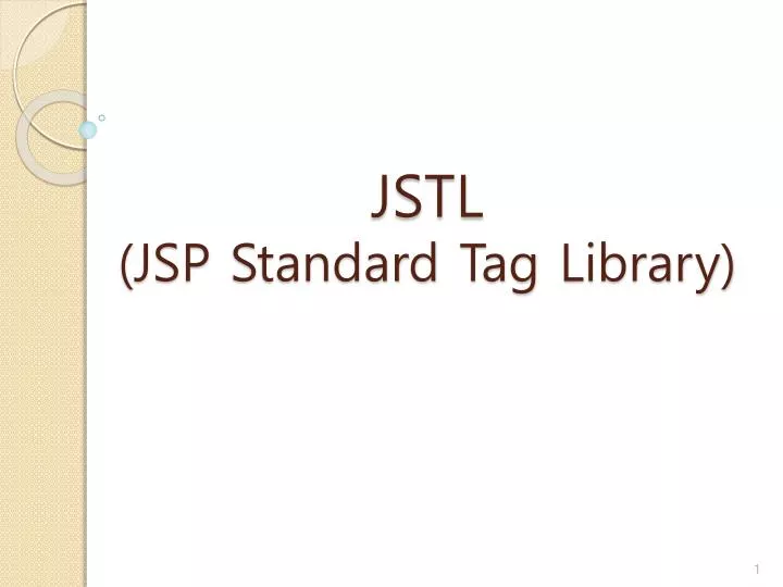 jstl jsp standard tag library