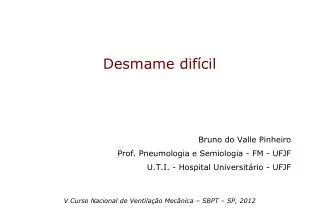 desmame dif cil