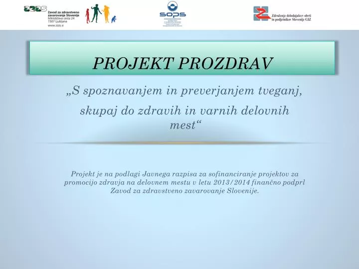 projekt prozdrav