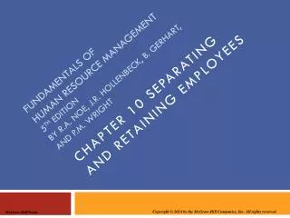 Chapter 10 separating and retaining employees