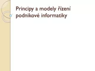 principy a modely zen podnikov informatiky