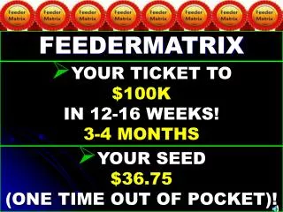 YOUR TICKET TO $100K IN 12-16 WEEKS! 3-4 MONTHS