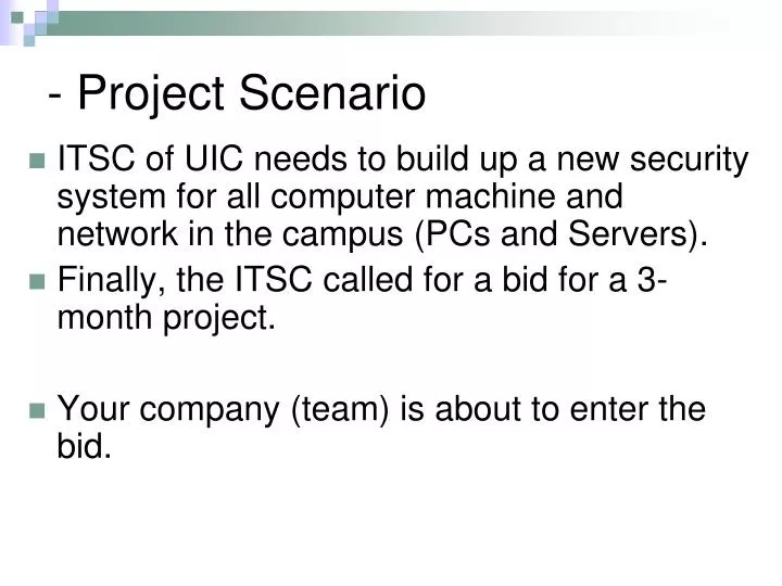 project scenario