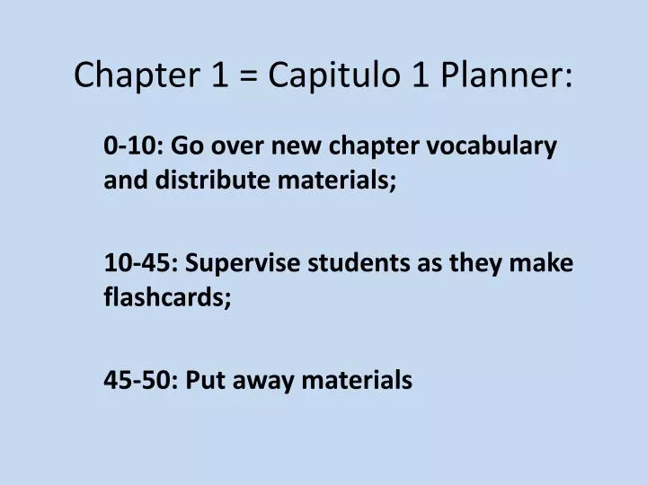 chapter 1 capitulo 1 planner