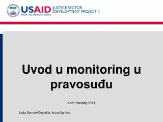 uvod u monitoring u pravosu u