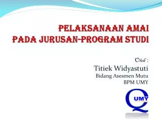 pelaksanaan amai pada jurusan program studi