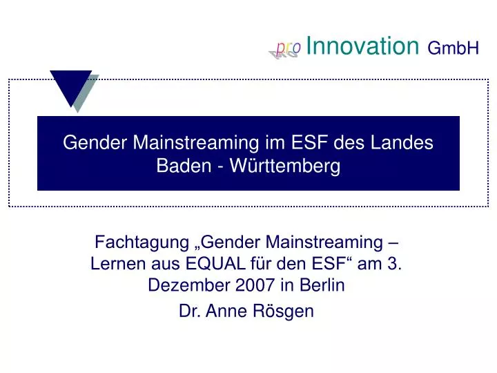 gender mainstreaming im esf des landes baden w rttemberg