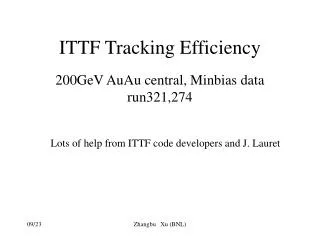 ITTF Tracking Efficiency