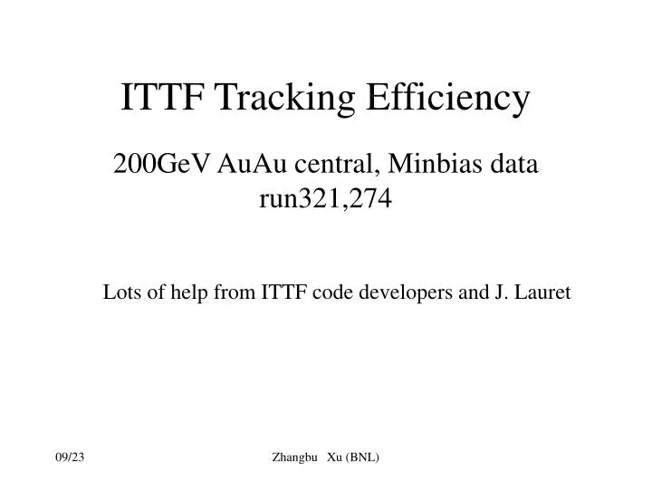 ittf tracking efficiency