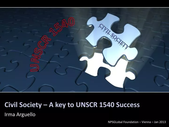 civil society a key to unscr 1540 success