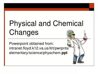 physical and chemical changes