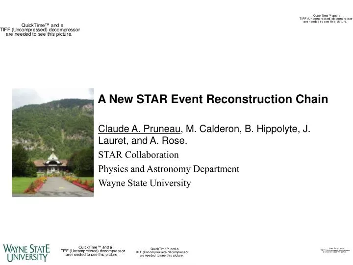 a new star event reconstruction chain