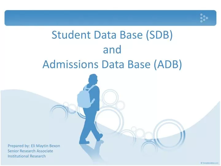student data base sdb and admissions data base adb