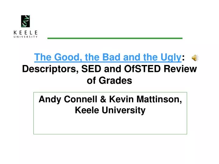 the good the bad and the ugly descriptors sed and ofsted review of grades