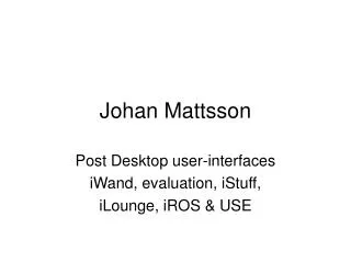 Johan Mattsson